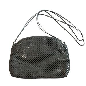 Whiting and Davis Vintage Crossbody gray color